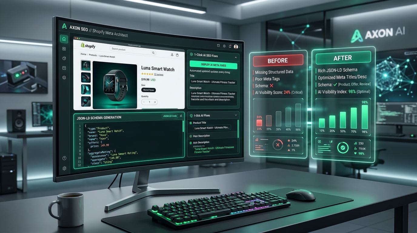 1-Click AI SEO Fixes and Schema Generation for Shopify